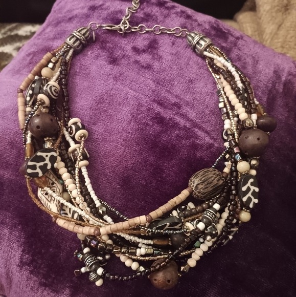 !!Chico's 12 Strand Beaded Necklace 16" - Picture 10 of 10